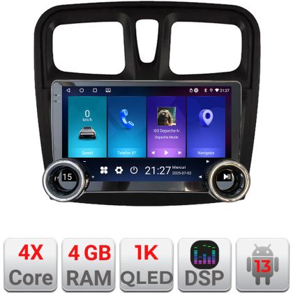 Navigatie Dacia Sandero 2012-2020 var B Edotec  4+64 10.5 inch Incell 1K android Wifi 5Ghz gps internet a