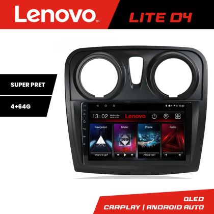 Navigatie Dacia Sandero Logan 2012-2020 Lenovo Kit-sandero 4+64 GB Android Waze USB Navigatie Internet Youtube Radio