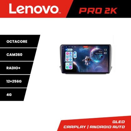 Navigatie Peugeot 208/2008 Lenovo Kit-PSA 8 core QLED 2K 12+256 360 Android Waze USB Navigatie Internet Youtube Radio