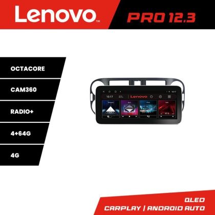 Navigatie VW Tiguan si Golf Plus 2012-2016 Lenovo PRO 4+64 12.3 inch qled android 4G DSP gps internet  Kit-489v2