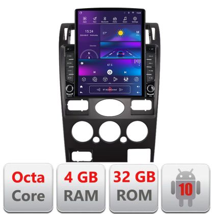 Navigatie Ford Mondeo 2004-2007 dedicata Ouad core 4+32 ecran vertical 9.7" DSP 360 FHD AHD Android radio gps internet  kit-mondeo2001+EDT-E709