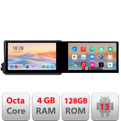 Navigatie Ssangyong Kyron Actyon Kit-158 Edotec 2 ecrane  8 core 4+128 21.6 inch Incell android Wifi 5Ghz gps internet