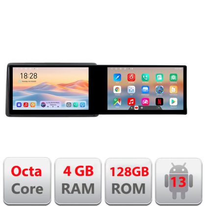 Navigatie DACIA DUSTER dupa 2019 Kit-199 Edotec 2 ecrane  8 core 4+128 21.6 inch Incell android Wifi 5Ghz gps internet  v1