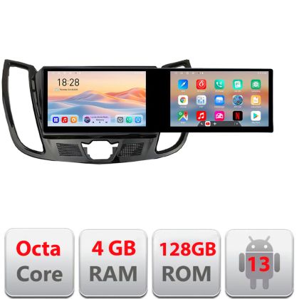 Navigatie Ford Kuga C-MAX Edotec 2 ecrane  8 core 4+128 21.6 inch Incell android Wifi 5Ghz gps internet  KIT-362-v2
