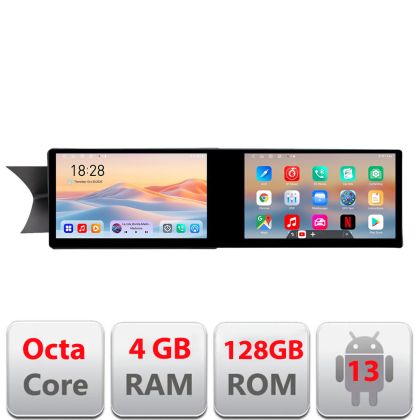 Navigatie Mercedes GLK 2011-2014 NTG4.5 Edotec 2 ecrane  8 core 4+128 21.6 inch Incell android Wifi 5Ghz gps internet  Kit-w204-N45