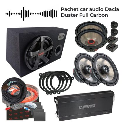 Pachet car audio Dacia Duster Full Carbon