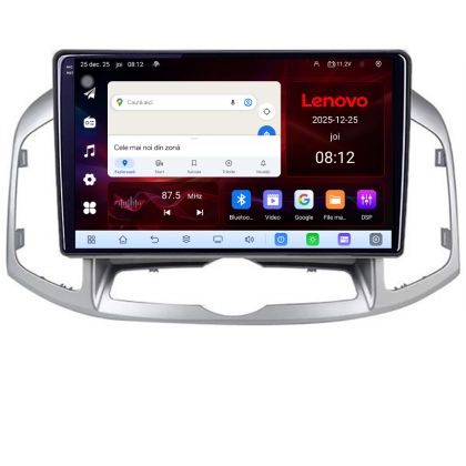 Sistem Multimedia MP5 Chevrolet Captiva 2012-2018 Manual Lenovo Kit-109 8 Core 2.2 Ghz 8+128 Qled Incell 1K Android 360 Carplay DSP AHD 1080P ADAS 4G Wifi 5Ghz Bluetooth PRO