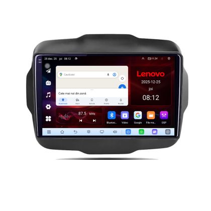 Navigatie Jeep Renegade 2015-2020 Lenovo Kit-500 8 Core 2.2 Ghz 8+128 Qled Incell 1K Android 360 Carplay DSP AHD 1080P ADAS 4G Wifi 5Ghz Bluetooth PRO