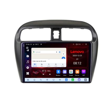 Navigatie Mitsubishi Space Star Mirage Attrage 2012- 8 Core 2.2 Ghz 8+128 Qled Incell 1K Android 360 Carplay DSP AHD 1080P ADAS 4G Wifi 5Ghz Bluetooth PRO Lenovo