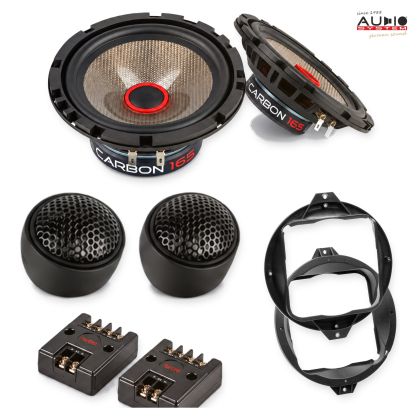 Pachet difuzoare Audi A3 (8L) 2/3 uși 1996-2003 Audio System CARBON componente dedicate uși față