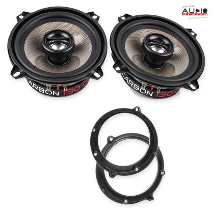 Pachet difuzoare Audi A4 (Avant B5) 1995-2001 Audio System CARBON coaxiale dedicate uși spate