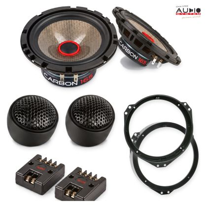 Pachet difuzoare Honda Jazz (GD*) 2002-2008 Audio System CARBON componente dedicate uși față