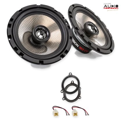 Pachet difuzoare Nissan Micra (K12) 2005-2007 Audio System CARBON coaxiale dedicate uși spate