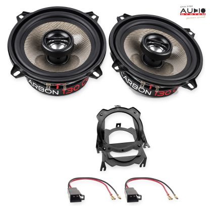 Pachet difuzoare Opel Corsa B (S93) 3 uși 1993-2008 Audio System CARBON coaxiale dedicate uși spate