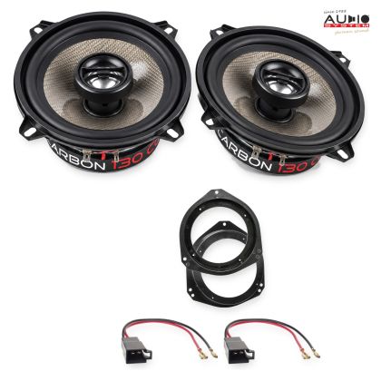 Pachet difuzoare Opel Tigra (S93) 1994-2000 Audio System CARBON coaxiale dedicate uși spate