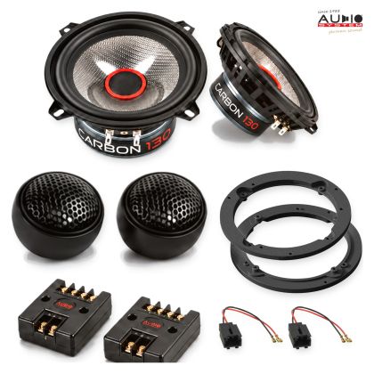 Pachet difuzoare Peugeot 206 (2) 1998-2003 Audio System CARBON componente dedicate uși față