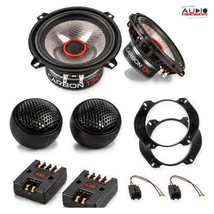 Pachet difuzoare Peugeot 306 (7*) 1997-2001 Audio System CARBON componente dedicate uși față