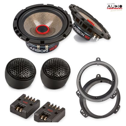Pachet difuzoare Toyota Yaris 1999-2003 Audio System CARBON componente dedicate uși față