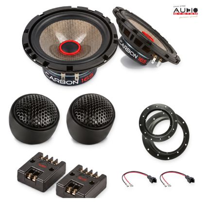 Pachet difuzoare Audi Q3 (8U) 2011-2018 Audio System CARBON componente dedicate uși față