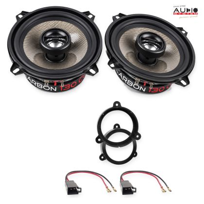 Pachet difuzoare Dacia Sandero 2008-2012 Audio System CARBON coaxiale dedicate uși spate
