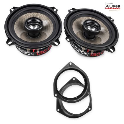 Pachet difuzoare Fiat Fiorino (225) 2008-2015 Audio System CARBON coaxiale dedicate uși spate