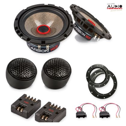 Pachet difuzoare VW Caravelle (7H) 2009-2015 Audio System CARBON componente dedicate uși față