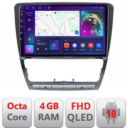Navigatie Skoda Octavia 2 2005-2013 B-005 Android Ecran QLED octa core 4+64 carplay android auto KIT-005+EDT-E310V3