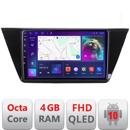 Navigatie Volkswagen Touran 2016- B-3144 Android Ecran QLED octa core 4+64 carplay android auto KIT-3144+EDT-E310V3