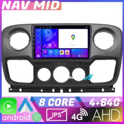 Navigatie Opel Movano, Renault Master 2010-2021 Octa Core EDOTEC-LITE Android Ecran 720P Octa Core 4+64 Carplay  Android auto v1