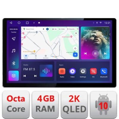 Navigatie Toyota Corolla 2017-2018 Qled 2K Octa Core 4+64 LTE 4G DSP Wifi 5Ghz android auto carplay radio gps internet EDT-E413-2K