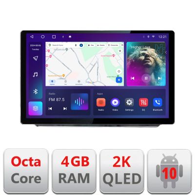 Navigatie Mitsubishi Outlander 2021- Qled 2K Octa Core 4+32 LTE 4G DSP Wifi 5Ghz android auto carplay radio gps internet kit-outlander2023+EDT-E413-2K+kit-outlander202310-9