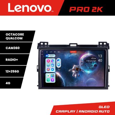 Navigatie Toyota Prado 2007- Lenovo Kit-456 8 core QLED 2K 12+256 360 Android Waze USB Navigatie Internet Youtube Radio v1