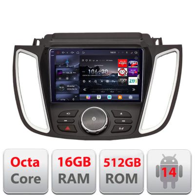 Navigatie Ford Kuga 2015-2020 SYNC2 si SYNC3 8 core QLED 2K 12+256GB 360 Android Waze USB Navigatie Internet Youtube Radio Edotec