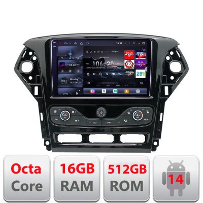 Navigatie Ford Mondeo 2011-2014 Android radio gps internet 8 core QLED 2K 12+256GB 360 Edotec