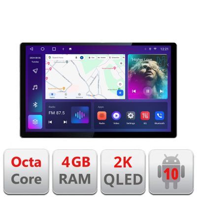 Navigatie dedicata Toyota RAV4 2018 Edonav ecran 13" 2K 4+32 Android Waze USB Navigatie 4G 360 Toslink Youtube Radio KIT-RAV4 si