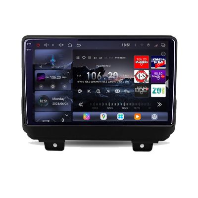 Navigatie Jeep Wrangler 2018- Edotec Kit-WRANGLER 8 core QLED 2K 12+256GB 360 Android Waze USB Navigatie Internet Youtube Radio