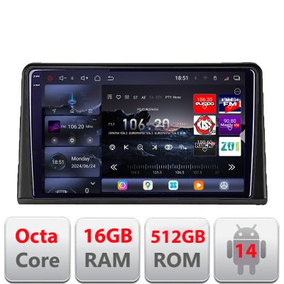 Navigatie Renault Express 2020+ Android radio gps internet 8 core QLED 2K 12+256GB 360 Edotec