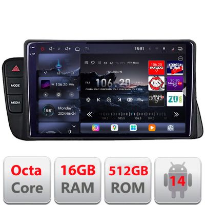 Navigatie Audi A4 2008-2016 NON-MMI Edotec Kit-A4 8 core QLED 2K 12+256GB 360 Android Waze USB Navigatie Internet Youtube Radio