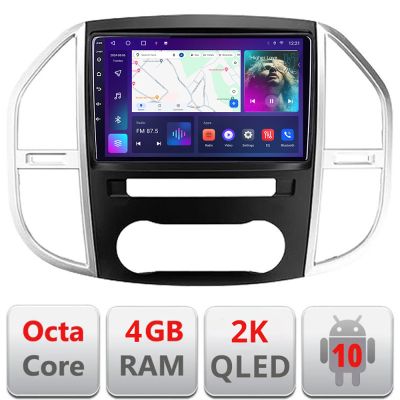 Navigatie Mercedes Vito w447 2016- Android Octa Core Ecran 2K QLED GPS 4G 4+32GB 360 KIT-w447+EDT-E410-2K