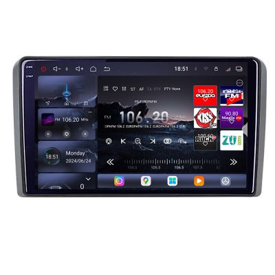 Navigatie Audi A3 8P 2003-2011  Edotec Kit-049 8 core QLED 2K 12+256GB 360 Android Waze USB Navigatie Internet Youtube Radio