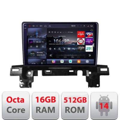 Navigatie Mazda CX5 2018-2020 Edotec Kit-cx5 8 core QLED 2K 12+256GB 360 Android Waze USB Navigatie Internet Youtube Radio