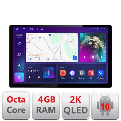 Navigatie dedicata Fiat Stilo N-STILO Edonav ecran 13" 2K 4+32 Android Waze USB Navigatie 4G 360 Toslink Youtube Radio KIT-sti