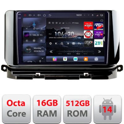 Navigatie Skoda Octavia 4 2020-2024 Android radio gps internet 8 core QLED 2K 12+256GB 360 Edotec