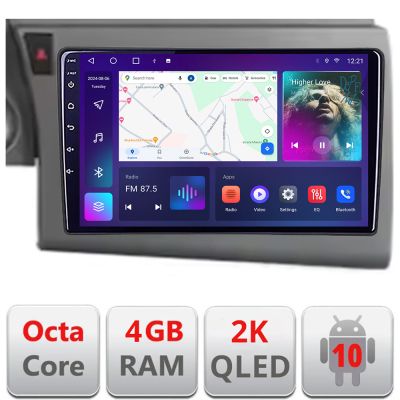 Navigatie Audi A6 C6 2004-2010 QLED 2K Octa core 4+32 DSP 360 Optic FHD internet gps radio carplay android auto kit-a6-c6+EDT-E409-2K