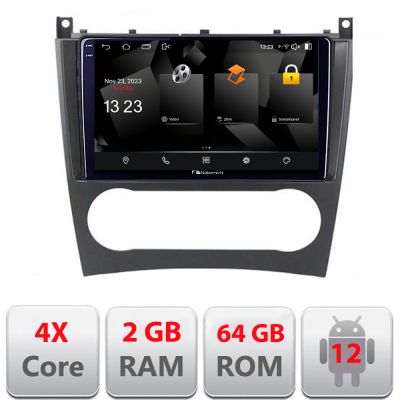 Navigatie Mercedes Clasa C W203 facelift 5230-093 Android Ecran 720P Quad Core 2+64 carplay android auto