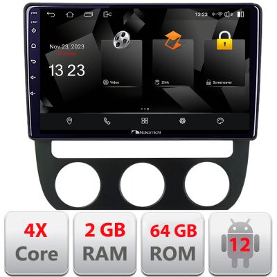 Navigatie VW Golf 5 2004-2010 clima automatica Android Ecran 720P Quad Core 2+64 carplay android auto