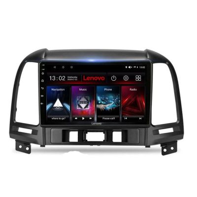 Navigatie Hyundai Santa Fe Lenovo Kit-008 8 core QLED 2K 4+64 360 Android Waze USB Navigatie Internet Youtube Radio