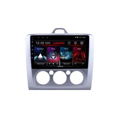 Navigatie Ford Focus 2 Manual Lenovo Kit-140-manual 8 core QLED 2K 4+64 360 Android Waze USB Navigatie Internet Youtube Radio