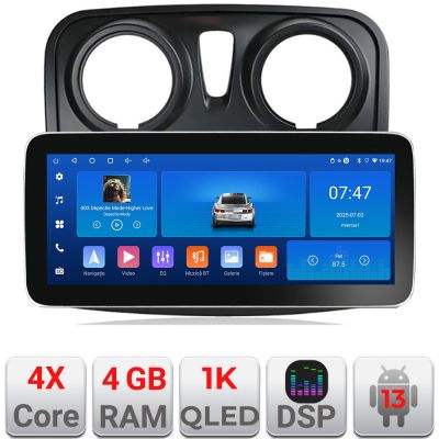 Navigatie Dacia Sandero Logan 2012-2020 K-sandero Edotec 4+64 12.3 inch Incell 1K android Wifi 5Ghz gps internet