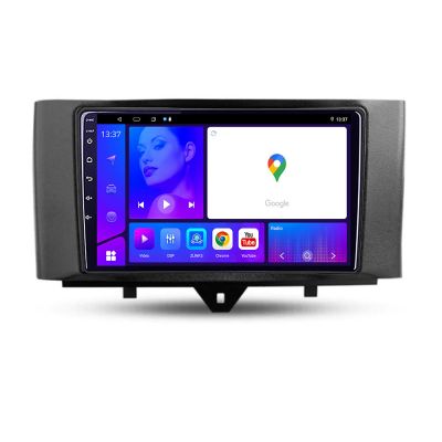 Navigatie Smart For Two 2010 2015 KIT Smart10 EDOTEC-LITE Android Ecran 720P Octa Core 8 128 Carplay